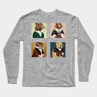 Royal Capybara Portraits Long Sleeve T-Shirt